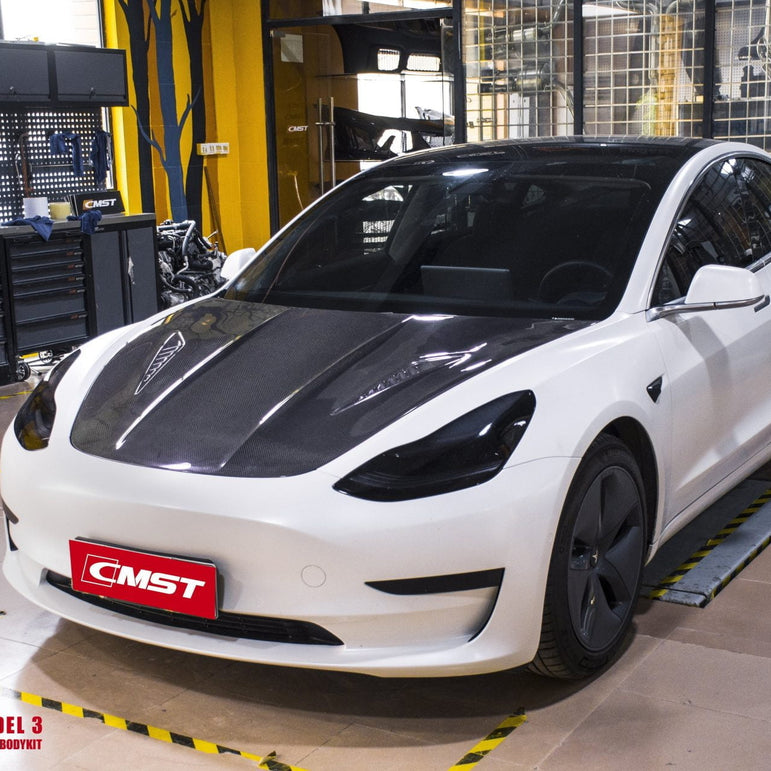 CMST Tuning Carbon Fiber Hood Ver.2 for Tesla Model 3 - Robot Bodykits
