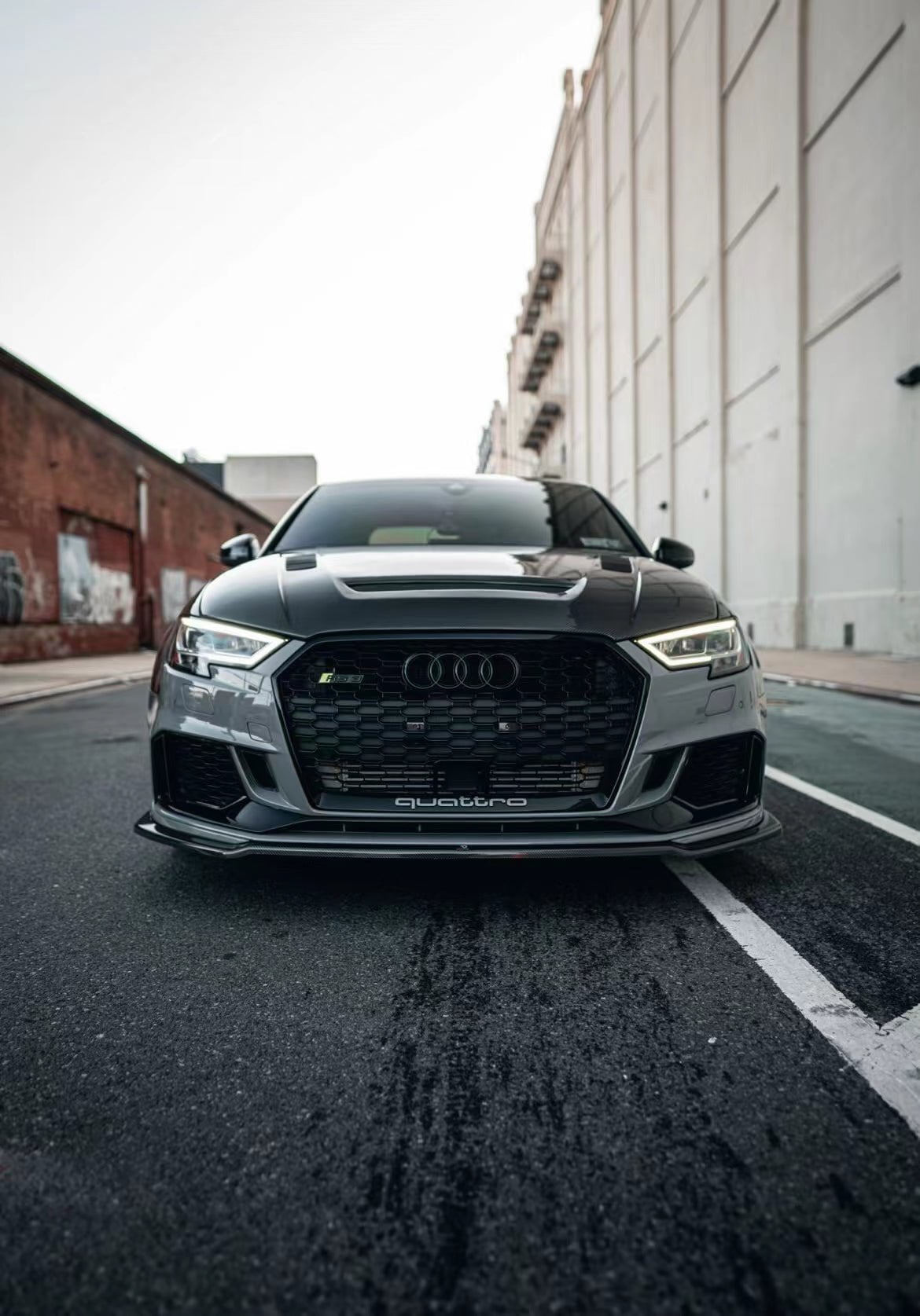 CMST Tuning Carbon Fiber Hood Bonnet Ver.2 for Audi RS3 A3 A3 S Line 2014-2020 Sedan - Robot Bodykits