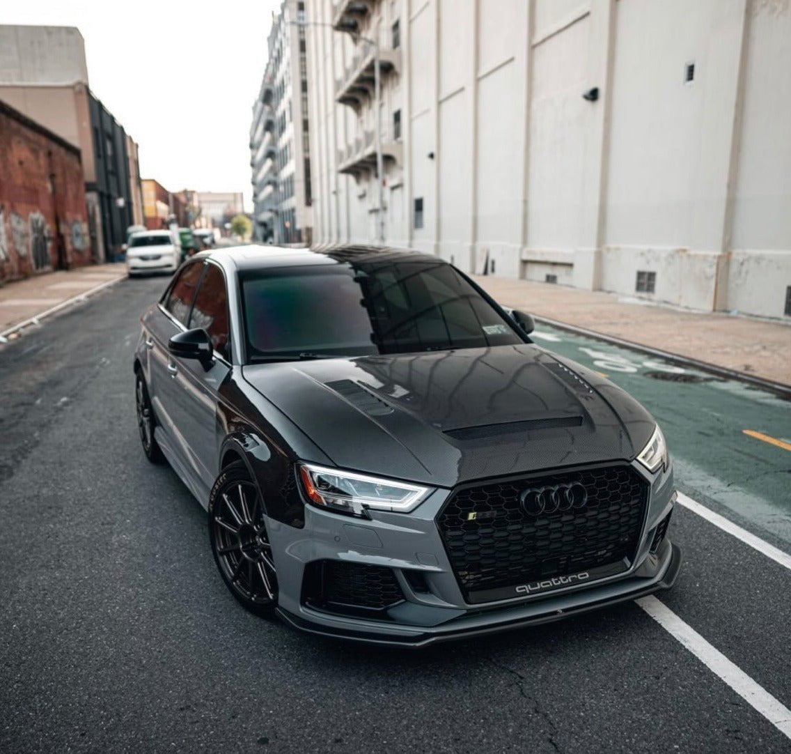 CMST Tuning Carbon Fiber Hood Bonnet Ver.2 for Audi RS3 A3 A3 S Line 2014-2020 Sedan - Robot Bodykits