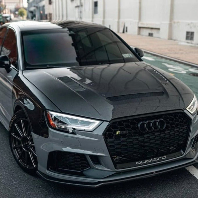CMST Tuning Carbon Fiber Hood Bonnet Ver.2 for Audi RS3 A3 A3 S Line 2014-2020 Sedan - Robot Bodykits