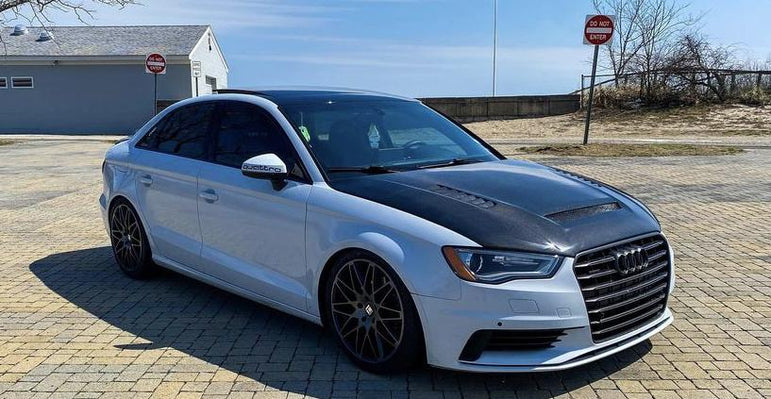 CMST Tuning Carbon Fiber Hood Bonnet Ver.2 for Audi RS3 A3 A3 S Line 2014-2020 Sedan - Robot Bodykits