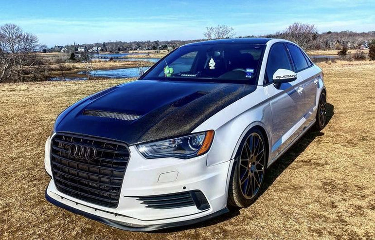 CMST Tuning Carbon Fiber Hood Bonnet Ver.2 for Audi RS3 A3 A3 S Line 2014-2020 Sedan - Robot Bodykits