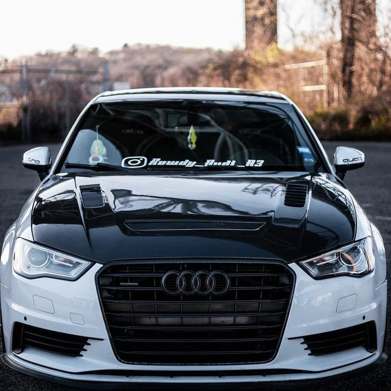 CMST Tuning Carbon Fiber Hood Bonnet Ver.2 for Audi RS3 A3 A3 S Line 2014-2020 Sedan - Robot Bodykits