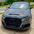 CMST Tuning Carbon Fiber Hood Bonnet Ver.2 for Audi RS3 A3 A3 S Line 2014-2020 Sedan - Robot Bodykits