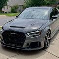 CMST Tuning Carbon Fiber Hood Bonnet Ver.2 for Audi RS3 A3 A3 S Line 2014-2020 Sedan - Robot Bodykits