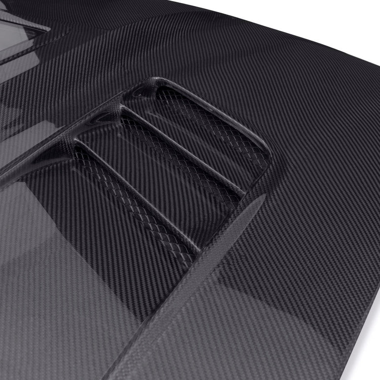CMST Carbon Fiber Glass Clearview Hood Bonnet for Dodge Challenger 2008-ON - Robot Bodykits