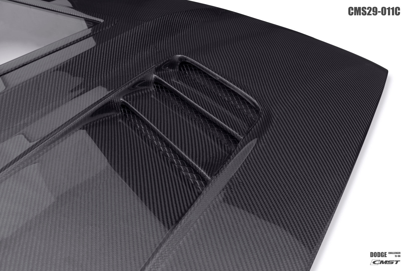 CMST Carbon Fiber Glass Clearview Hood Bonnet for Dodge Challenger 2008-ON - Robot Bodykits