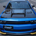 CMST Carbon Fiber Glass Clearview Hood Bonnet for Dodge Challenger 2008-ON - Robot Bodykits