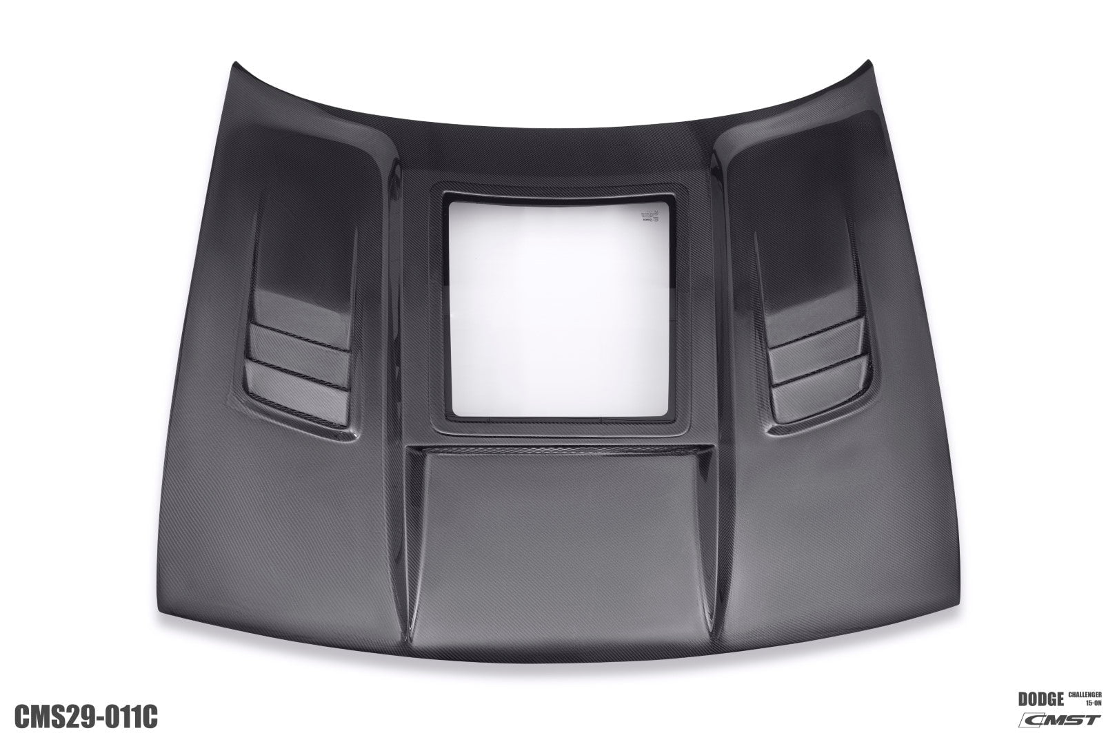 CMST Carbon Fiber Glass Clearview Hood Bonnet for Dodge Challenger 2008-ON - Robot Bodykits