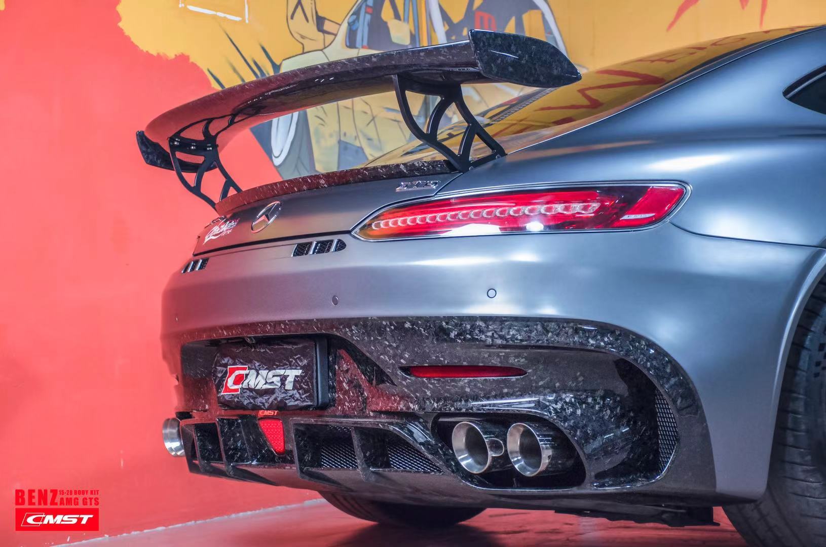 CMST Tuning Carbon Fiber Rear Spoiler Wing Ver.2 for Mercedes Benz C190 AMG GT GTS GTC 2015-2021 - Robot Bodykits