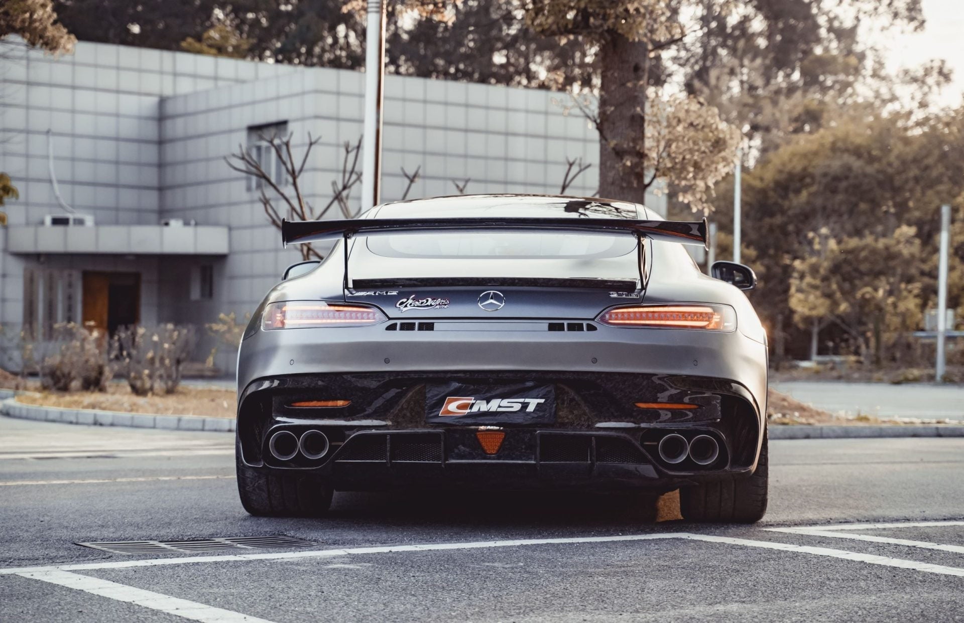 CMST Tuning Carbon Fiber Rear Spoiler Wing Ver.2 for Mercedes Benz C190 AMG GT GTS GTC 2015-2021 - Robot Bodykits