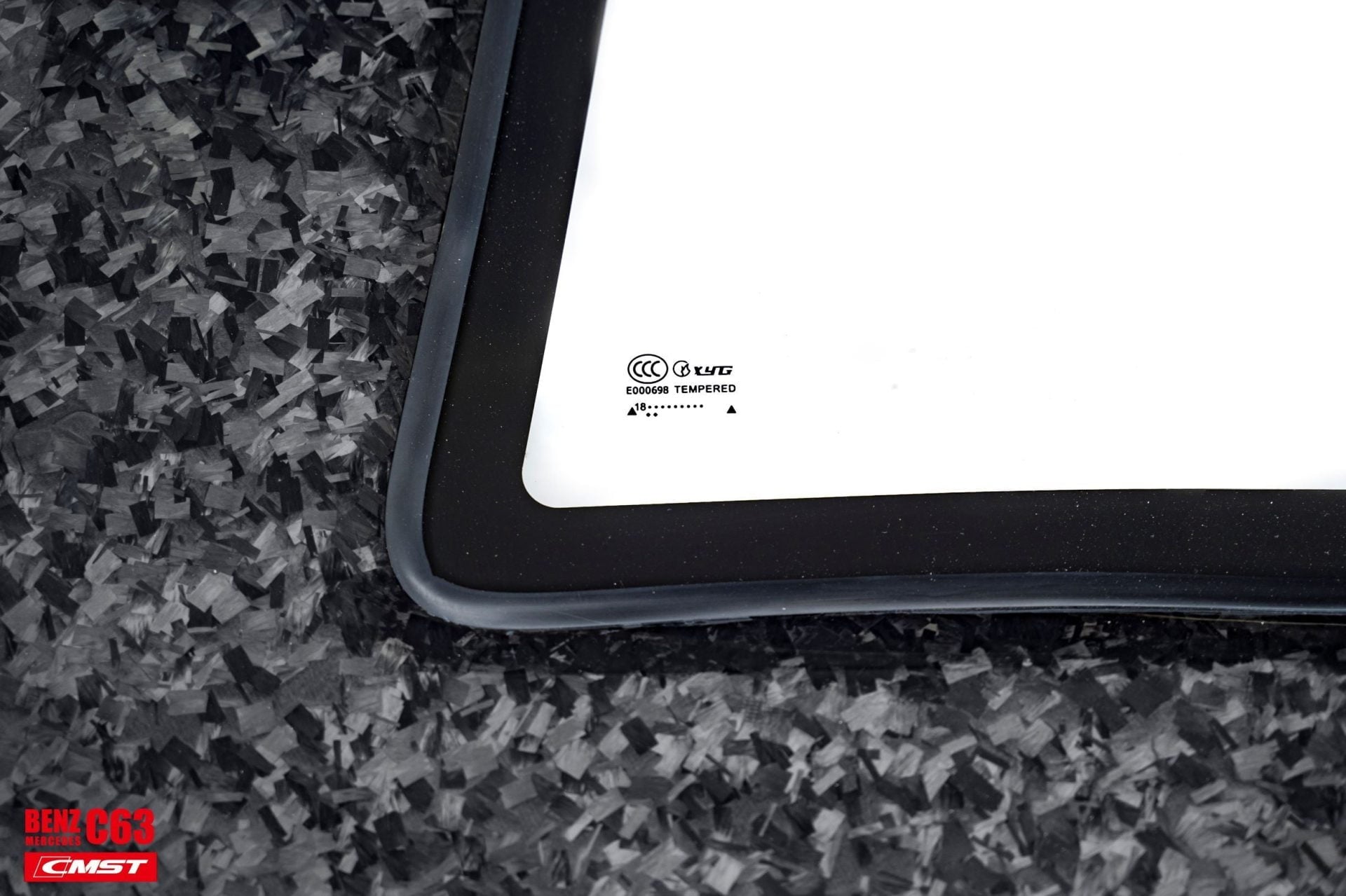 CMST Tuning Carbon Tempered Glass Transparent Bonnet For Mercedes Benz 2015-2020 AMG C63 Sedan Coupe 2 Door 4 Door - Robot Bodykits