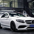 CMST Tuning Carbon Tempered Glass Transparent Bonnet For Mercedes Benz 2015-2020 AMG C63 Sedan Coupe 2 Door 4 Door - Robot Bodykits