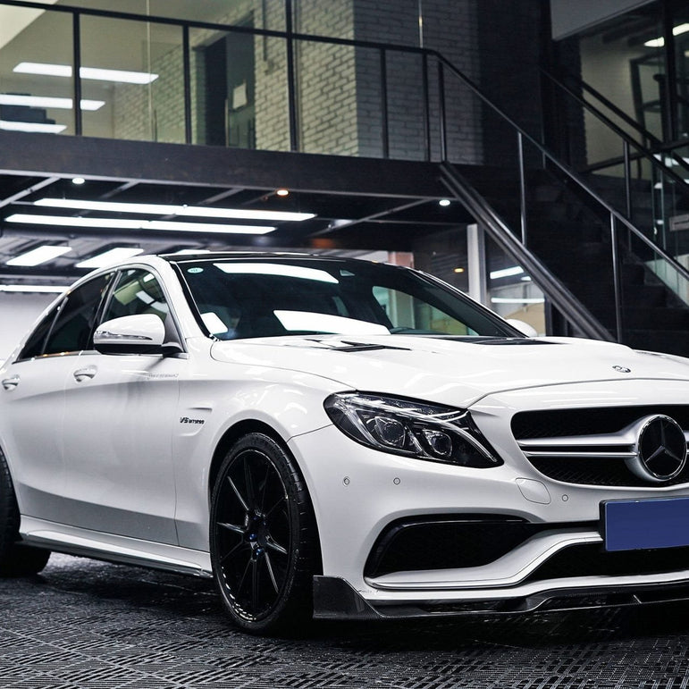 CMST Tuning Carbon Tempered Glass Transparent Bonnet For Mercedes Benz 2015-2020 AMG C63 Sedan Coupe 2 Door 4 Door - Robot Bodykits