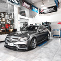 CMST Tuning Carbon Tempered Glass Transparent Bonnet For Mercedes Benz 2015-2020 AMG C63 Sedan Coupe 2 Door 4 Door - Robot Bodykits