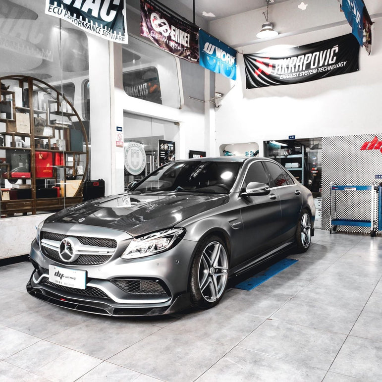 CMST Tuning Carbon Tempered Glass Transparent Bonnet For Mercedes Benz 2015-2020 AMG C63 Sedan Coupe 2 Door 4 Door - Robot Bodykits