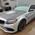 CMST Tuning Carbon Tempered Glass Transparent Bonnet For Mercedes Benz 2015-2020 AMG C63 Sedan Coupe 2 Door 4 Door - Robot Bodykits