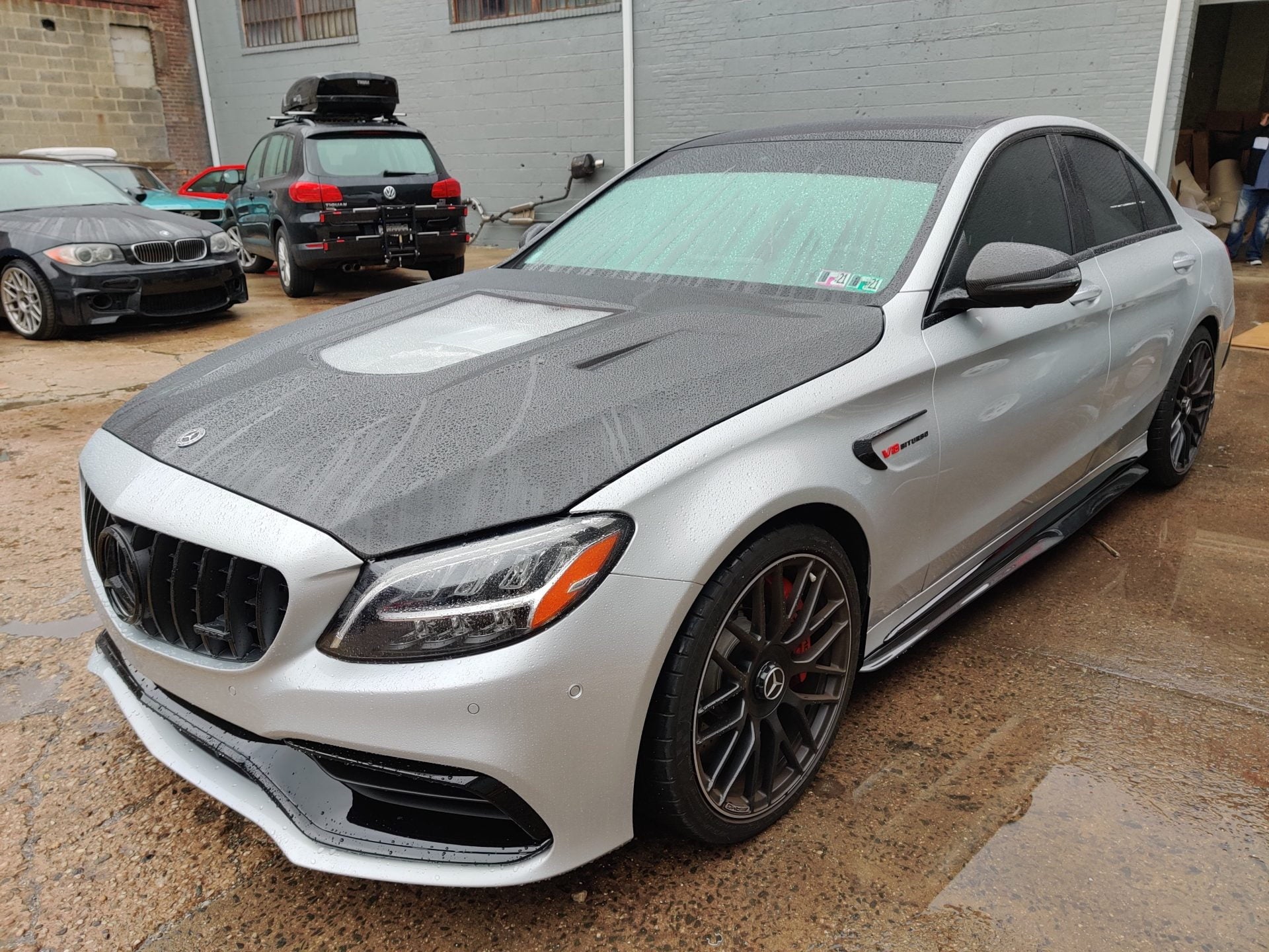 CMST Tuning Carbon Tempered Glass Transparent Bonnet For Mercedes Benz 2015-2020 AMG C63 Sedan Coupe 2 Door 4 Door - Robot Bodykits