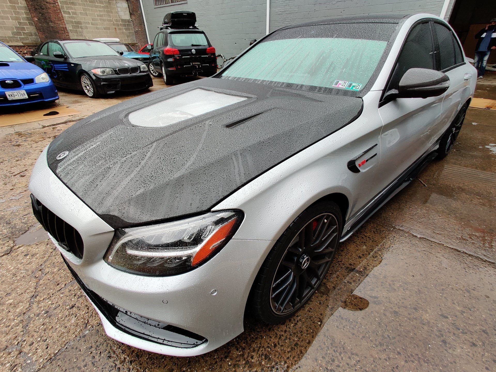 CMST Tuning Carbon Tempered Glass Transparent Bonnet For Mercedes Benz 2015-2020 AMG C63 Sedan Coupe 2 Door 4 Door - Robot Bodykits