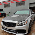 CMST Tuning Carbon Tempered Glass Transparent Bonnet For Mercedes Benz 2015-2020 AMG C63 Sedan Coupe 2 Door 4 Door - Robot Bodykits