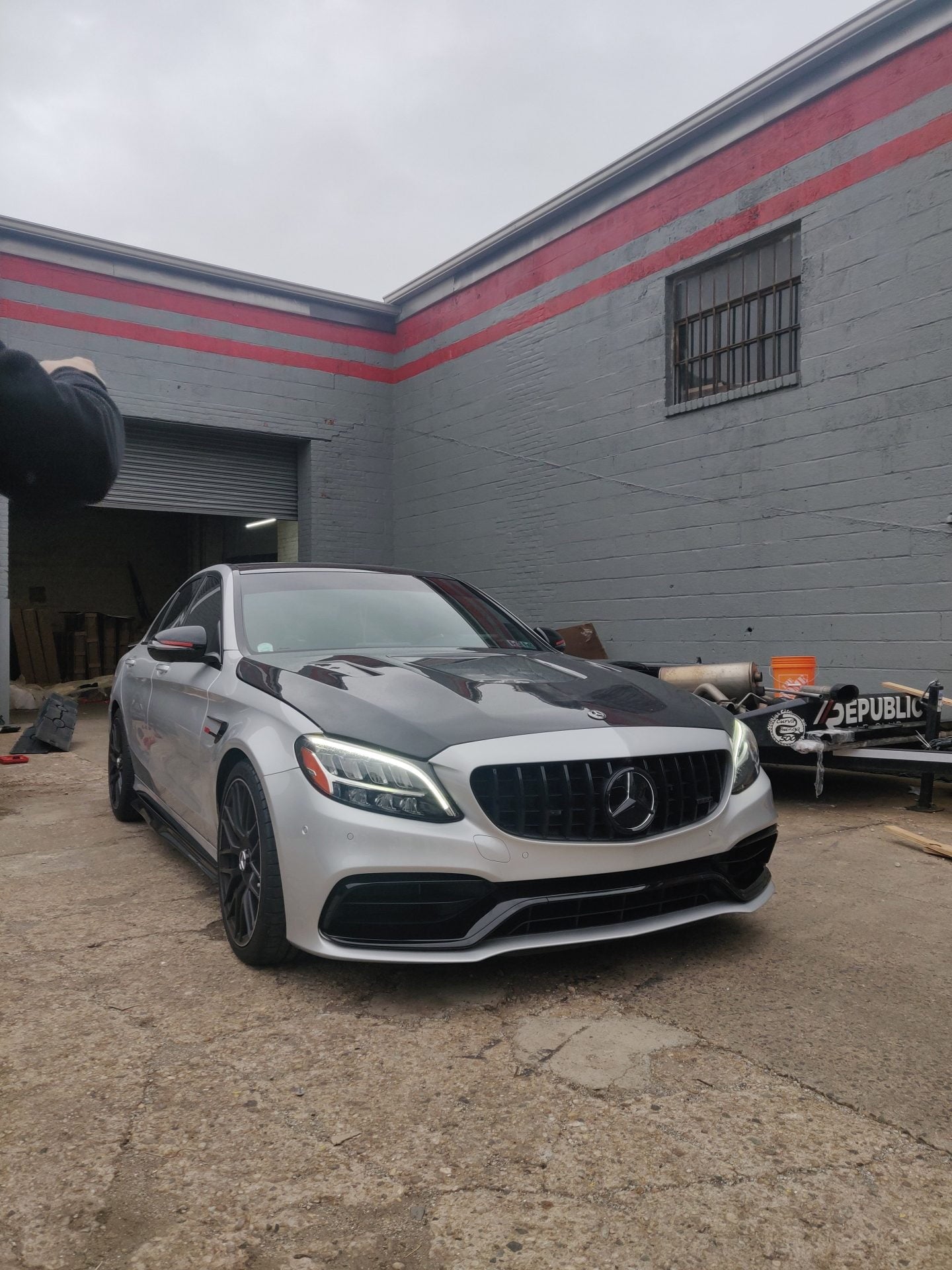 CMST Tuning Carbon Tempered Glass Transparent Bonnet For Mercedes Benz 2015-2020 AMG C63 Sedan Coupe 2 Door 4 Door - Robot Bodykits