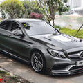 CMST Tuning Carbon Tempered Glass Transparent Bonnet For Mercedes Benz 2015-2020 AMG C63 Sedan Coupe 2 Door 4 Door - Robot Bodykits