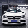 CMST Tuning Carbon Tempered Glass Transparent Bonnet For Mercedes Benz 2015-2020 AMG C63 Sedan Coupe 2 Door 4 Door - Robot Bodykits