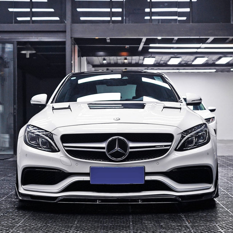 CMST Tuning Carbon Tempered Glass Transparent Bonnet For Mercedes Benz 2015-2020 AMG C63 Sedan Coupe 2 Door 4 Door - Robot Bodykits