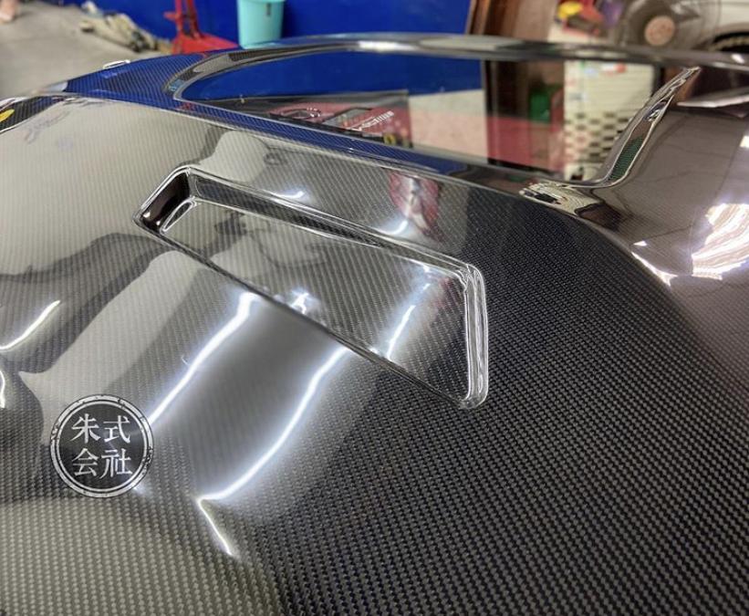 CMST Tuning Carbon Tempered Glass Transparent Hood For Mercedes Benz 2015-2020 W205 C300 C43 Sedan Coupe 2 Door 4 Door Ver.1 - Robot Bodykits