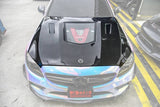 CMST Tuning Carbon Tempered Glass Transparent Hood For Mercedes Benz 2015-2020 W205 C300 C43 Sedan Coupe 2 Door 4 Door Ver.1