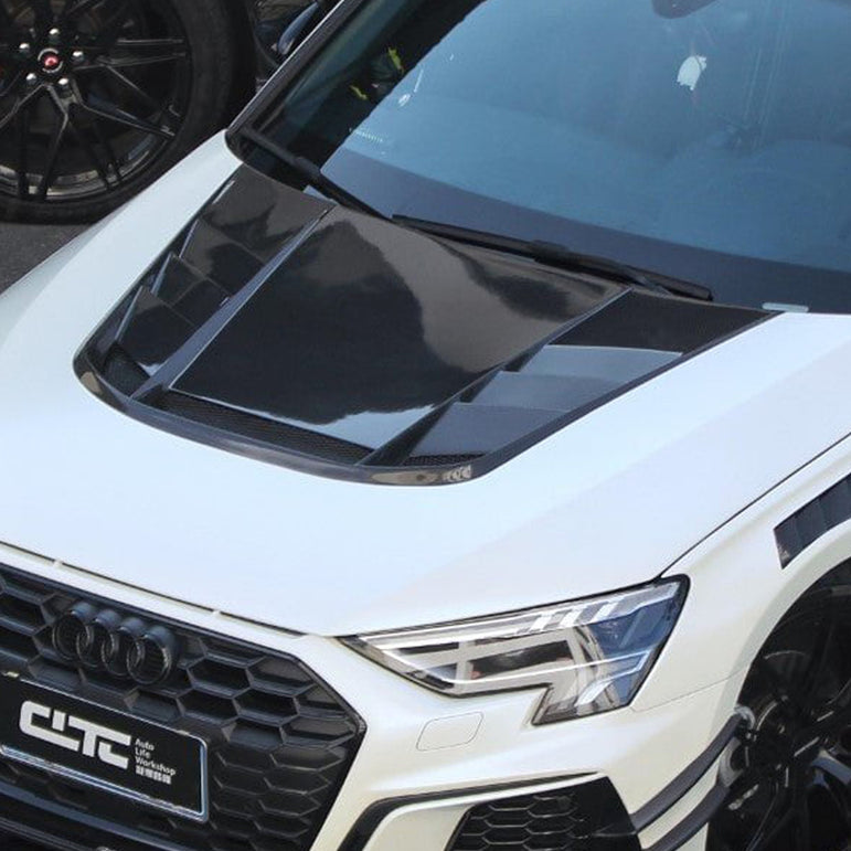 CMST Tuning Carbon Fiber Hood Bonnet Ver.2 for Audi RS3 S3 A3 8Y 2021-ON - Robot Bodykits