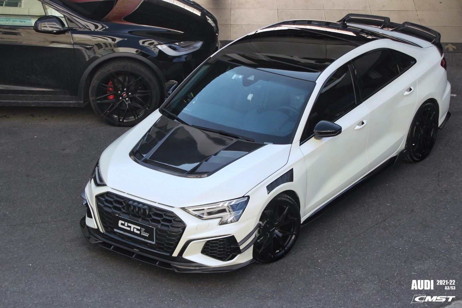 CMST Tuning Carbon Fiber Hood Bonnet Ver.2 for Audi RS3 S3 A3 8Y 2021-ON - Robot Bodykits