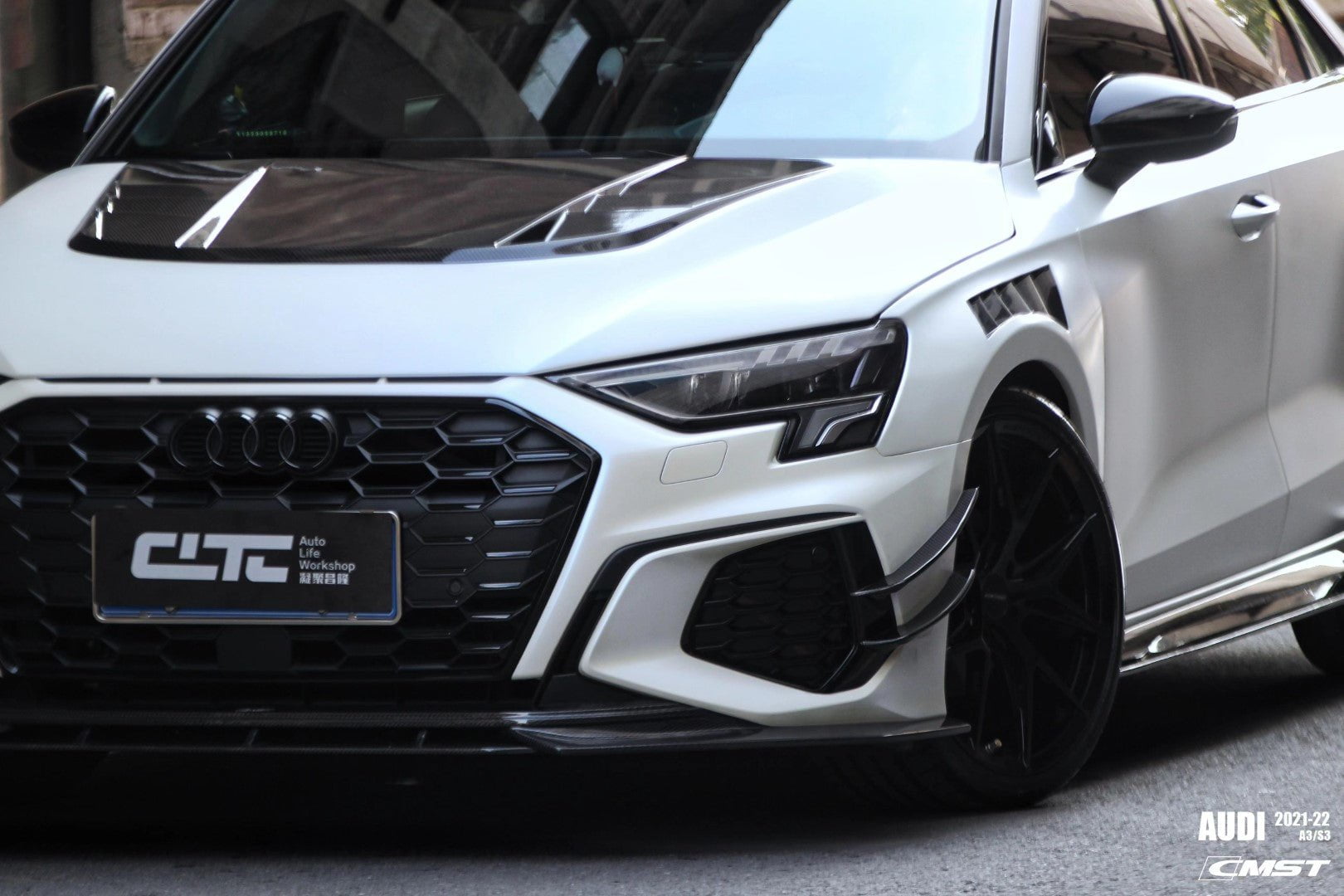 CMST Tuning Carbon Fiber Hood Bonnet Ver.2 for Audi RS3 S3 A3 8Y 2021-ON - Robot Bodykits