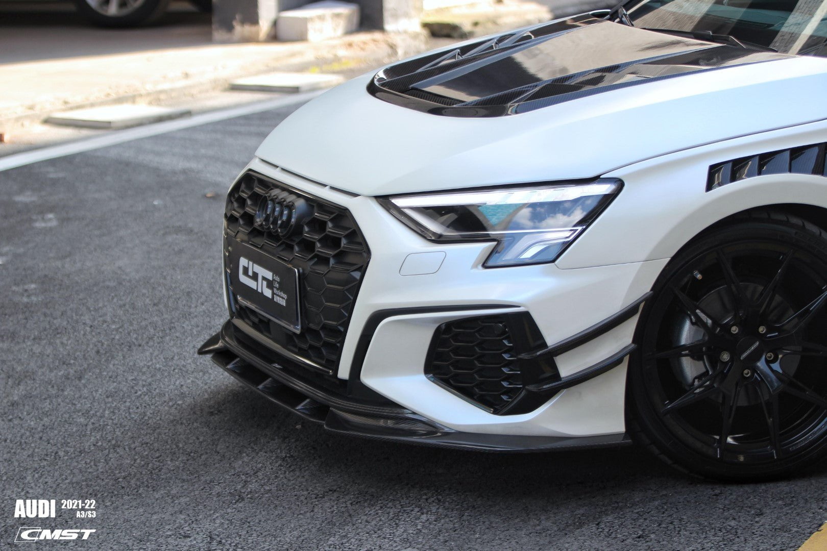 CMST Tuning Carbon Fiber Hood Bonnet Ver.2 for Audi RS3 S3 A3 8Y 2021-ON - Robot Bodykits
