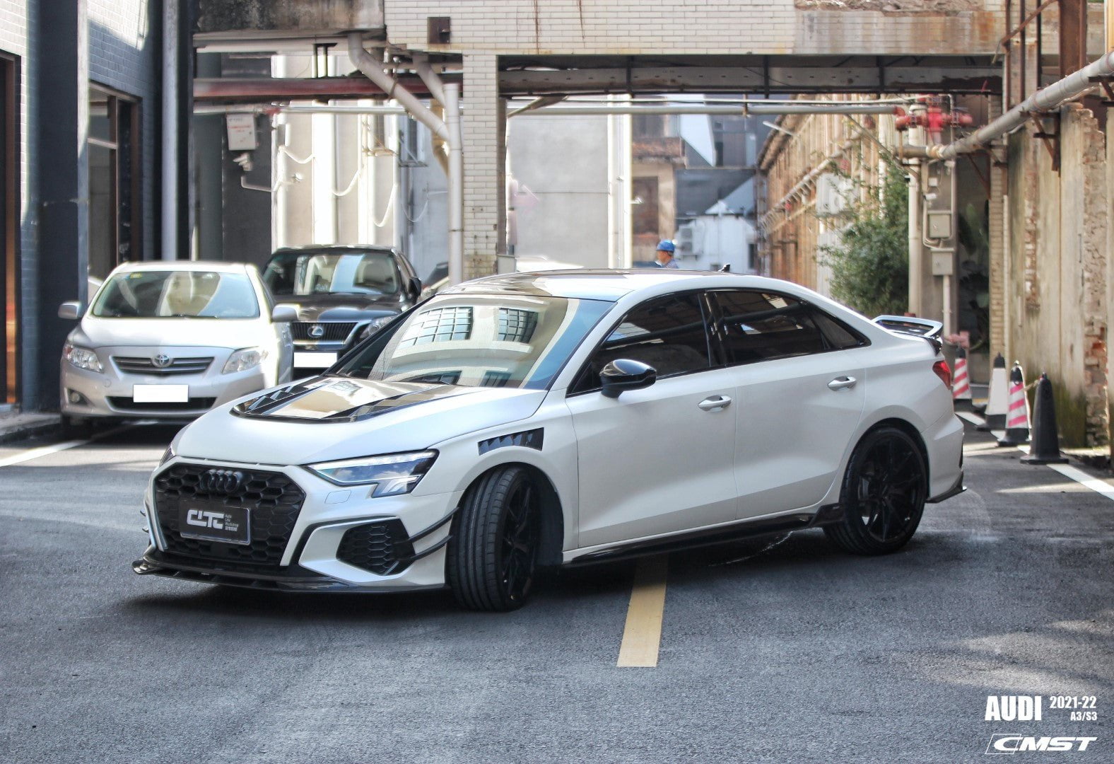 CMST Tuning Carbon Fiber Hood Bonnet Ver.2 for Audi RS3 S3 A3 8Y 2021-ON - Robot Bodykits