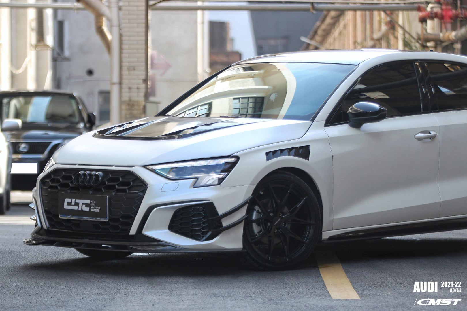 CMST Tuning Carbon Fiber Hood Bonnet Ver.2 for Audi RS3 S3 A3 8Y 2021-ON - Robot Bodykits