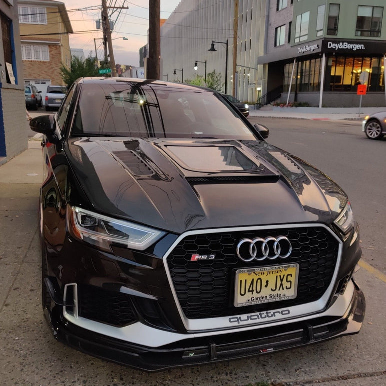 CMST Tuning Glass Transparent Carbon Fiber Hood Bonnet Ver.3 for Audi RS3 2018-2020 & 2014-2020 A3 & A3 S Line & S3