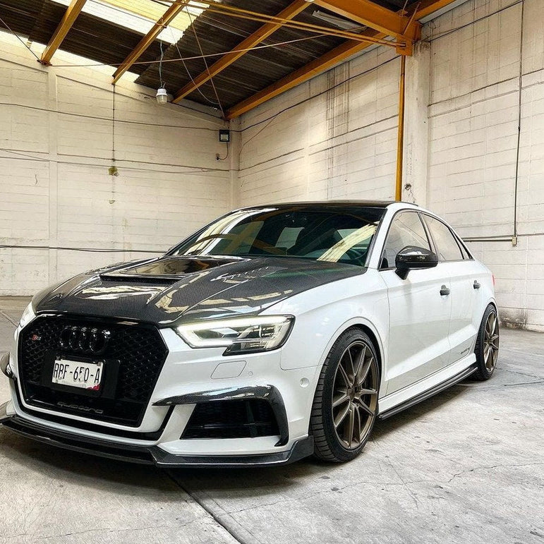 CMST Tuning Glass Transparent Carbon Fiber Hood Bonnet Ver.3 for Audi RS3 2018-2020 & 2014-2020 A3 & A3 S Line & S3