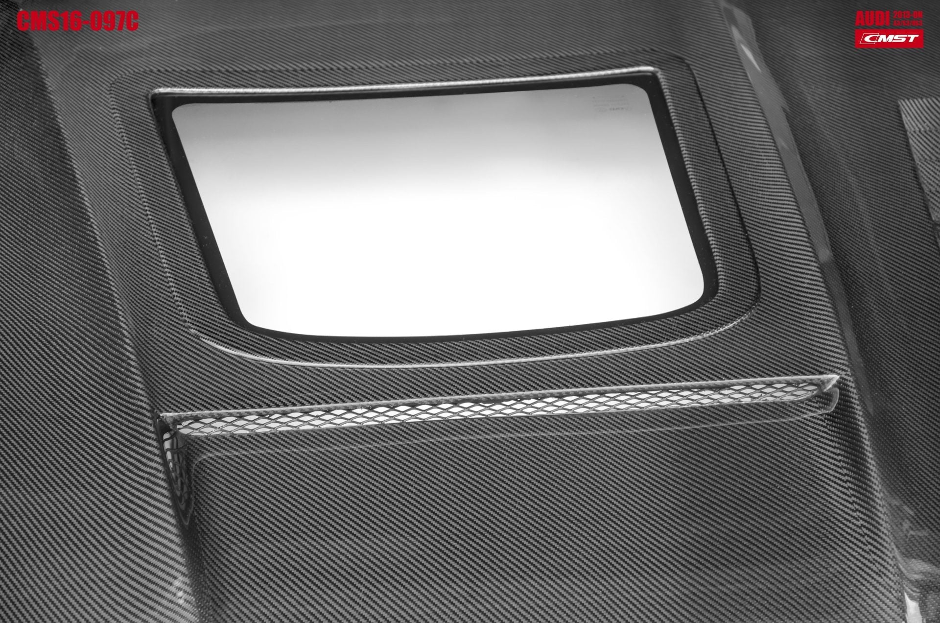 CMST Tuning Glass Transparent Carbon Fiber Hood Bonnet Ver.3 for Audi RS3 2018-2020 & 2014-2020 A3 & A3 S Line & S3