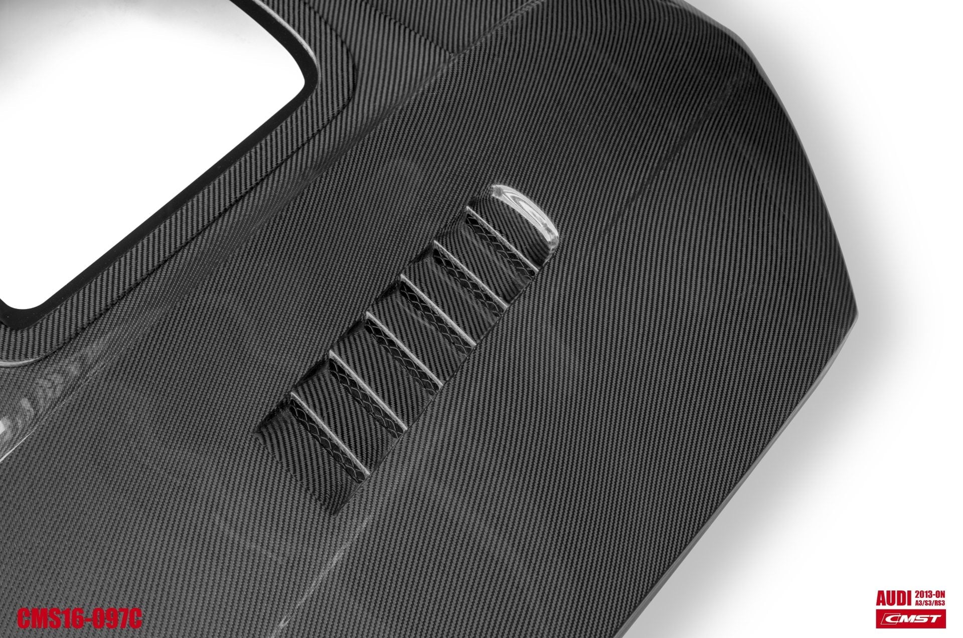 CMST Tuning Glass Transparent Carbon Fiber Hood Bonnet Ver.3 for Audi RS3 2018-2020 & 2014-2020 A3 & A3 S Line & S3