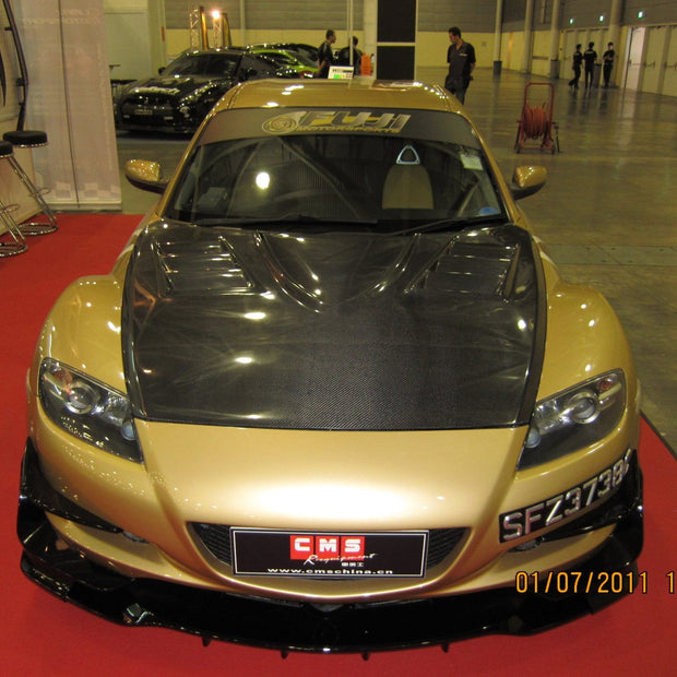 CMST Tuning Carbon Fiber Hood With Vent for Mazda RX-8 RX8 Vented - Robot Bodykits