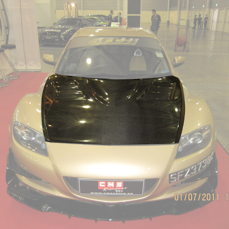 CMST Tuning Carbon Fiber Hood With Vent for Mazda RX-8 RX8 Vented