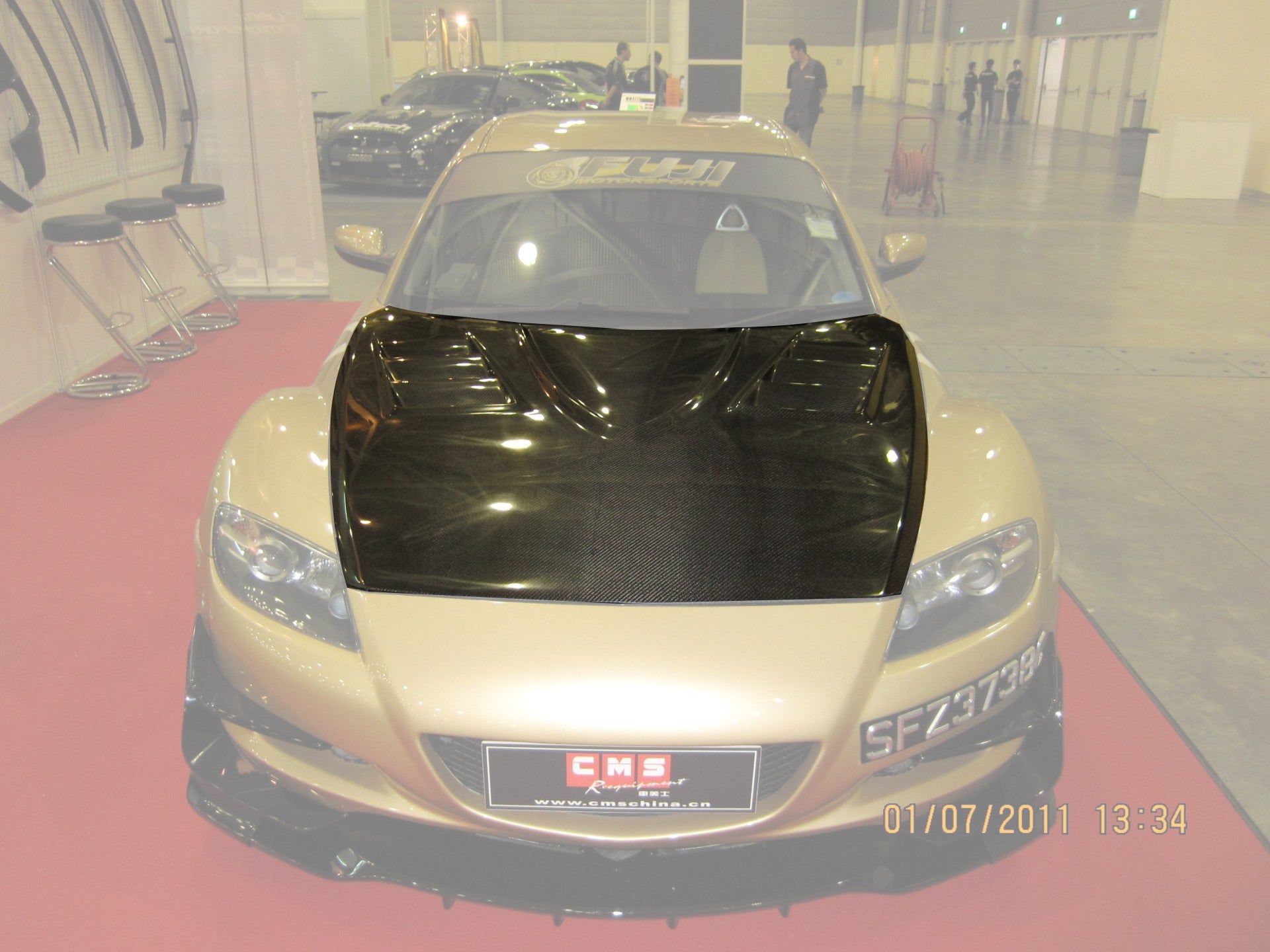 CMST Tuning Carbon Fiber Hood With Vent for Mazda RX-8 RX8 Vented