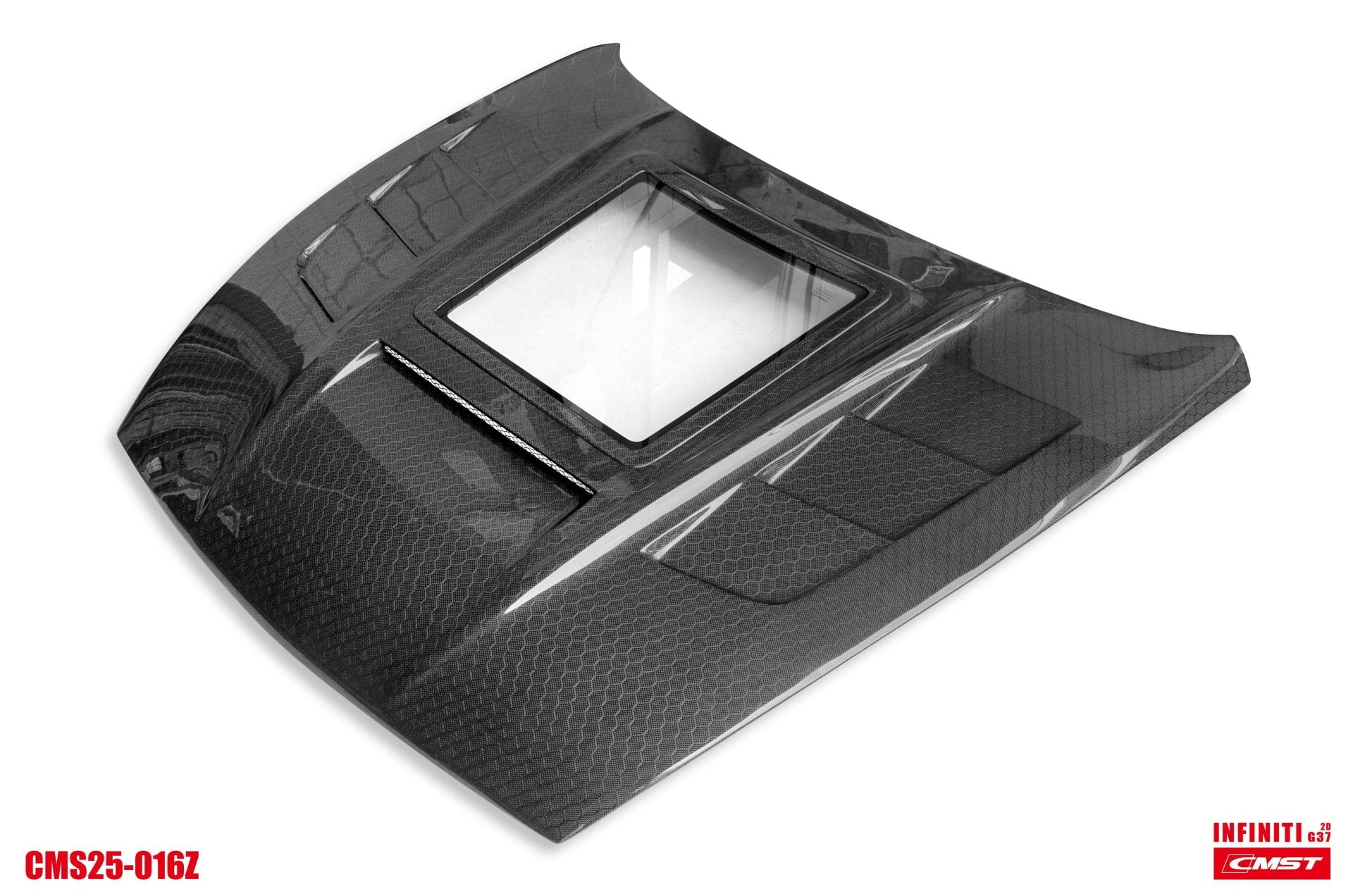 CMST Tuning Carbon Fiber Hood with Tempered Glass for Nissan 370Z Z34 Fairlady Z - Robot Bodykits