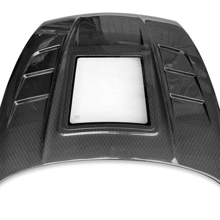 CMST Tuning Carbon Fiber Hood with Tempered Glass for Nissan 370Z Z34 Fairlady Z - Robot Bodykits
