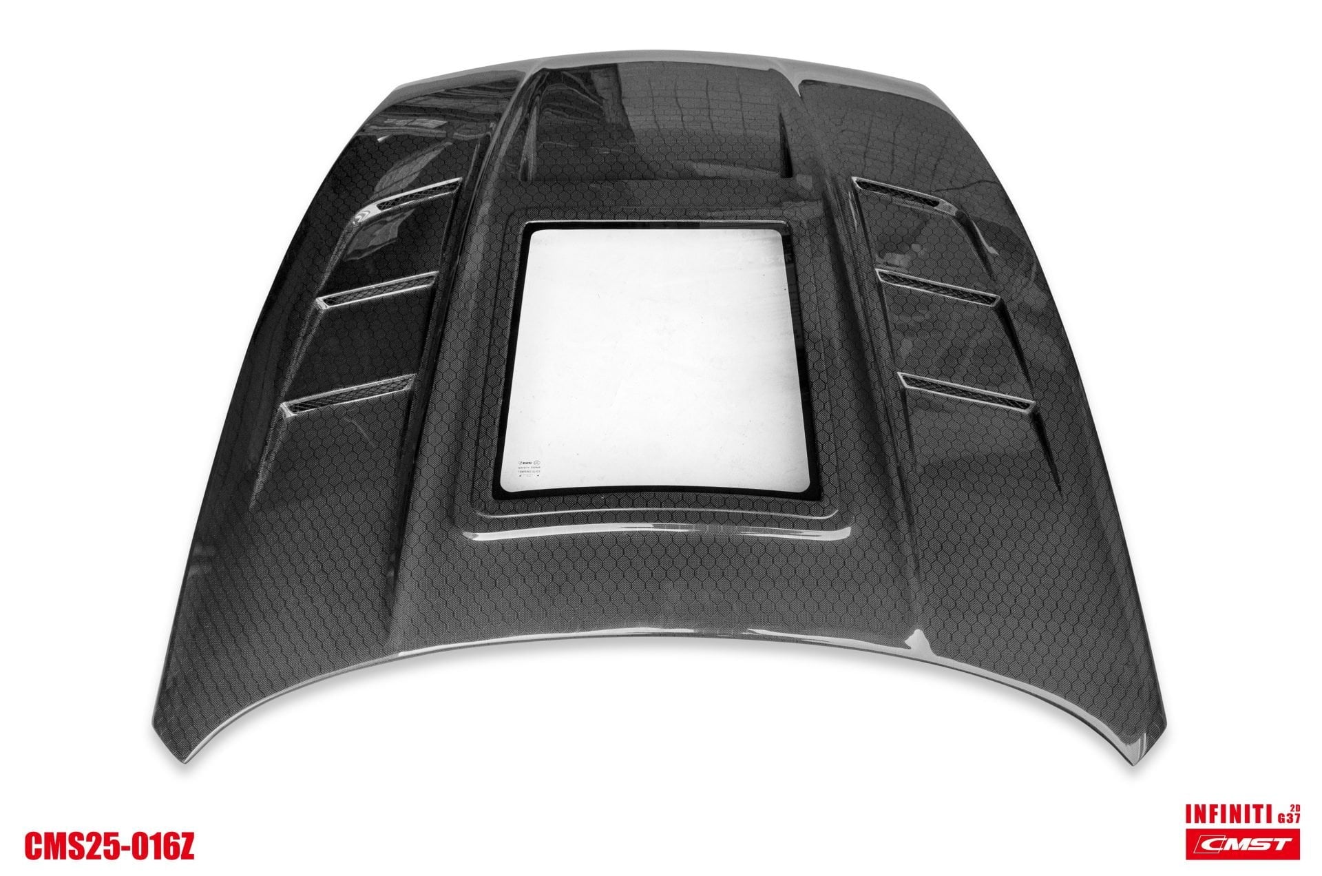 CMST Tuning Carbon Fiber Hood with Tempered Glass for Nissan 370Z Z34 Fairlady Z - Robot Bodykits