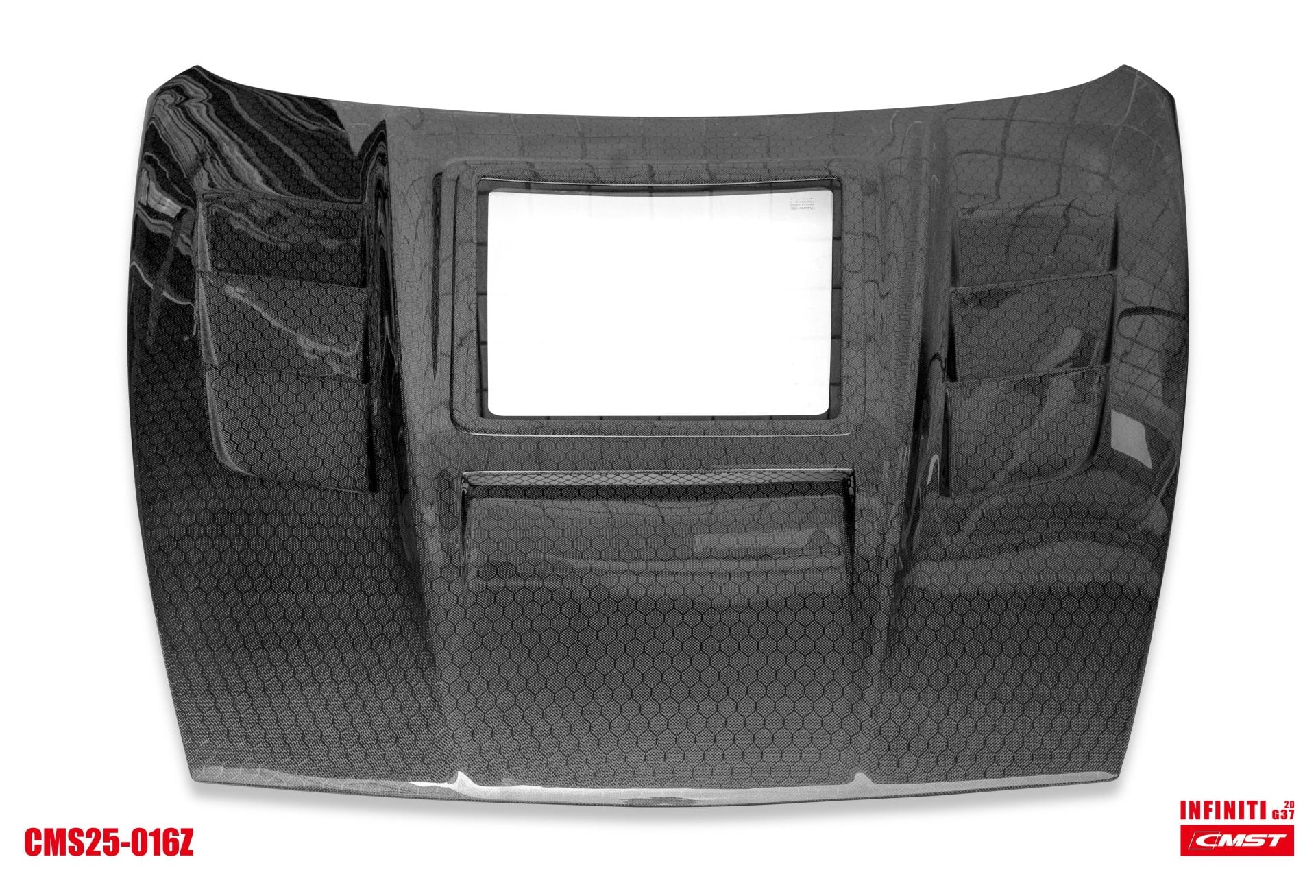 CMST Tuning Carbon Fiber Hood with Tempered Glass for Nissan 370Z Z34 Fairlady Z - Robot Bodykits