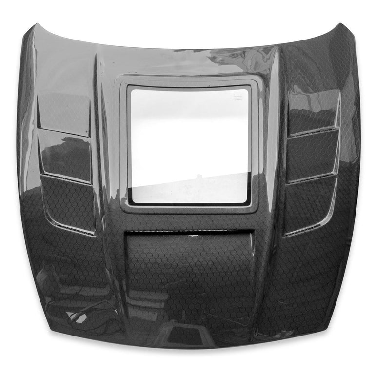 CMST Tuning Carbon Fiber Hood with Tempered Glass for Nissan 370Z Z34 Fairlady Z - Robot Bodykits