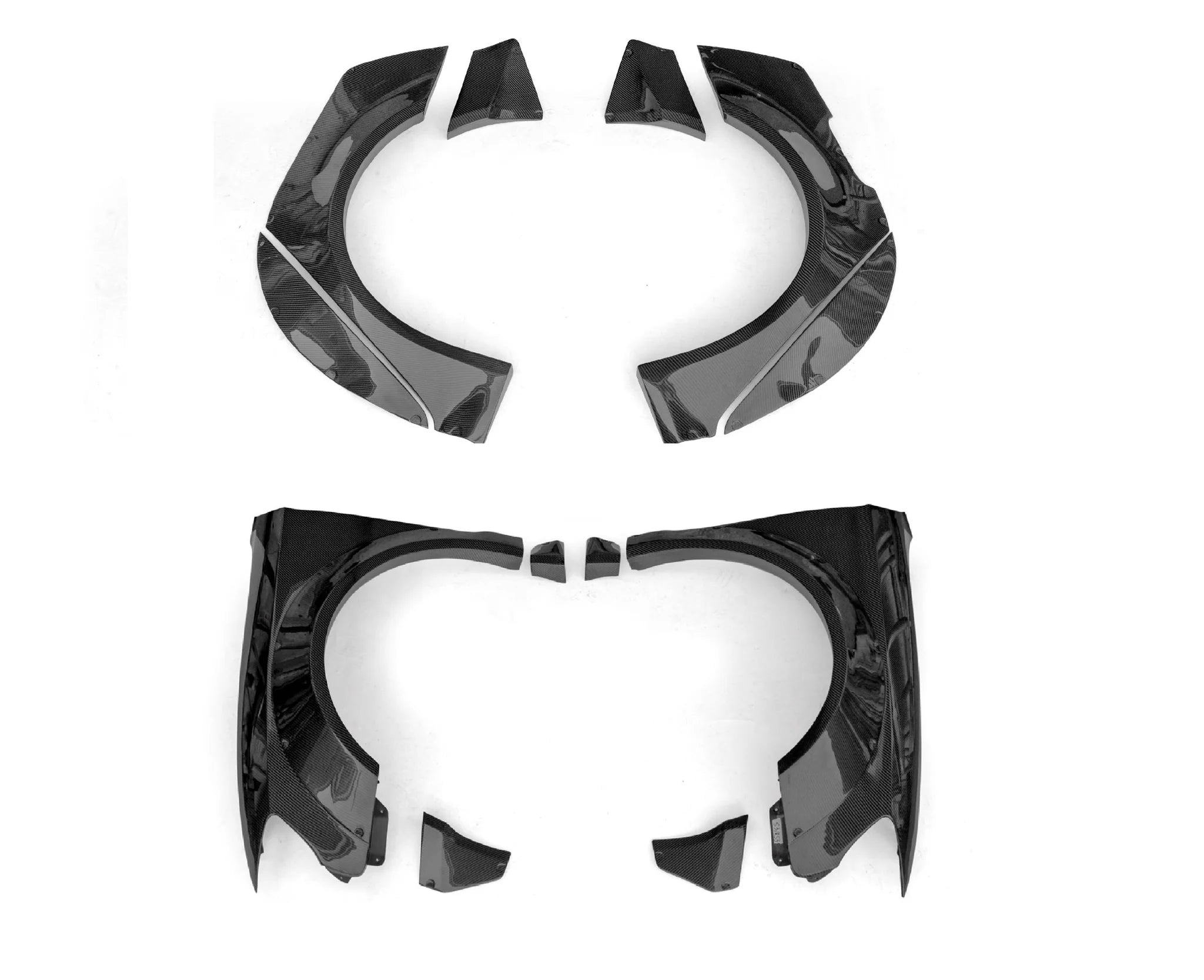 CMST Tuning Carbon Fiber Widebody Fender Arches ( 12 Pcs ) for Audi A3, S3 2014-2020 8V - Robot Bodykits
