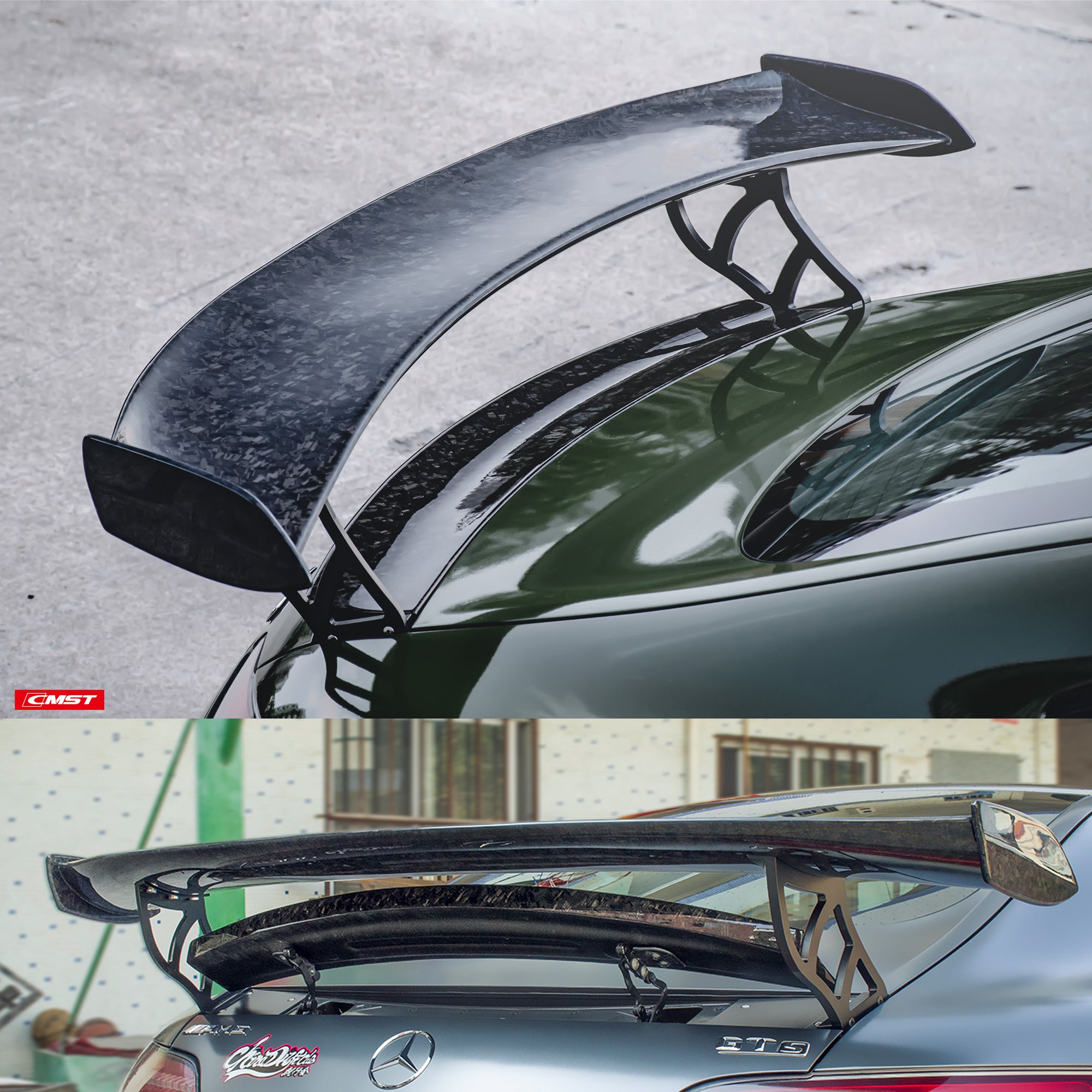 CMST Tuning Carbon Fiber Rear Spoiler Wing Ver.2 for Mercedes Benz C190 AMG GT GTS GTC 2015-2021 - Robot Bodykits